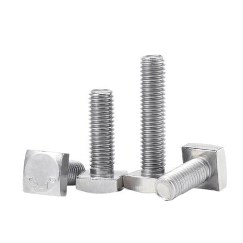 T-förmige Schraube, M4 M5 M6 M8 M10 M12 Vierkantschrauben aus Edelstahl 304, Bolzen A2-70 (Farbe: 8 mm, Größe: M5 (5 Stück))(90mm,M8(2Pcs)) von DPSQQ