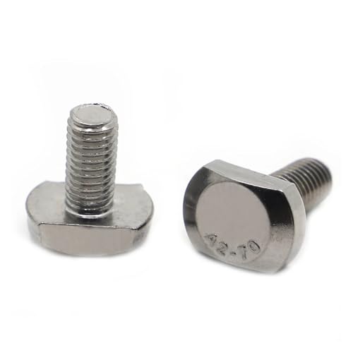 T-förmige Schraube, M5 M6 M8 M10 M12 A2-70 304 Edelstahl T-Nut-Rutsche Schienenschiene T-förmiger Typ Rechteckschraube Bolzen (Größe: 50 mm, Farbe: M8 2 Stück)(M12 1pc,20mm) von DPSQQ