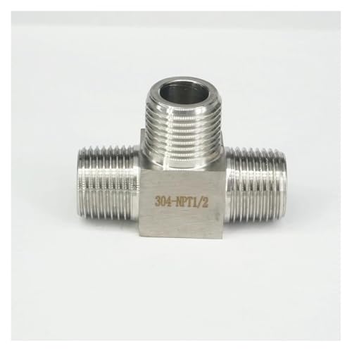 1/2" NPT Male Tee 3 Way Pipe Fitting 304 Stainless Steel Water Gas Oil 1/2" NPT Male Tee 3 Way Pipe Fitting 304 Stainless Steel Water Gas Oil von DPURPIWADY