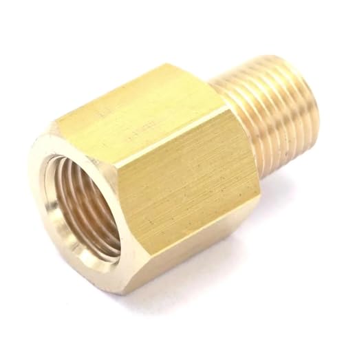 1/8 BSPT Male x 1/8" NPT Female Brass Pipe Fitting Connector Adapter For Pressure Gauge Air Gas Fuel Water 1/8 BSPT Male x 1/8" NPT Female Brass Pipe Fitting Connector Adapter For Pressure Gauge Air Gas Fuel Water von DPURPIWADY