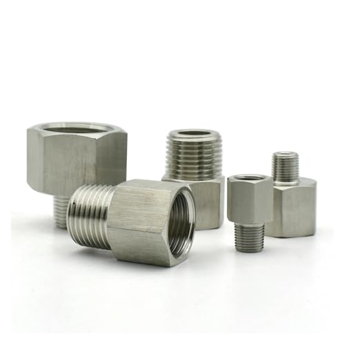 1PC 1/8" Female -1/4" Male BSP 304 Stainless Steel Reducing Hexagonal Pipe Joint Conversion High-voltage Connector von DPURPIWADY