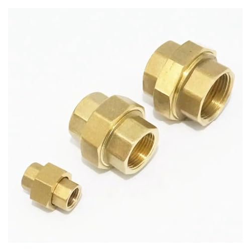 1pc 1" BSP Female Brass Hex Pipe Union Fitting Connector Detachable von DPURPIWADY