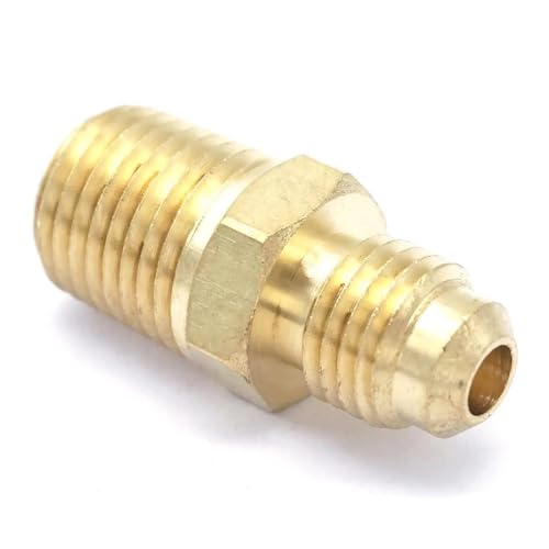 SAE Thread 7/16"-20 UNF Fit Tube OD 1/4" - 1/4" NPT Male Brass SAE 45 Degree Pipe Fitting Adapters von DPURPIWADY