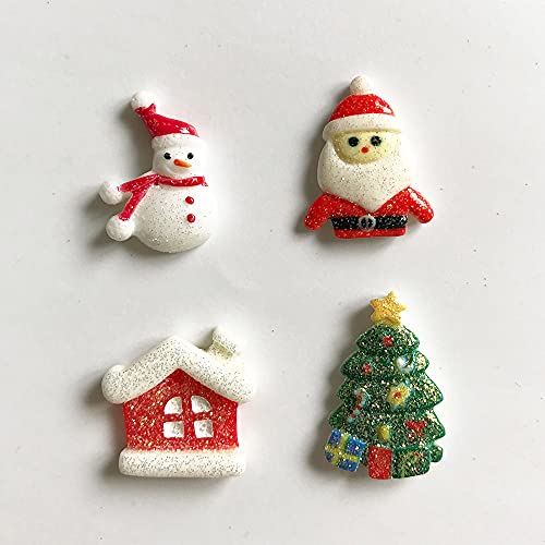 DPXWCCH 4 Stück Weihnachtsstil Cover Minder zum Diamantmalerei, magnetisch Schneemann Weihnachtsmann Weihnachtsbaum Abdeckungshalter,5D Diamant Kunst Werkzeug Zubehör von DPXWCCH