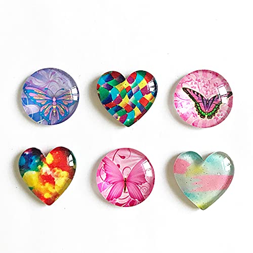 DPXWCCH 6 Stück Diamant Malerei Cover Minders, magnetisch Liebe Herz und Schmetterling Abdeckungshalter zu Papierabdeckung aufbewahren zum 5D Heimwerken Diamant Kunst Werkzeug von DPXWCCH