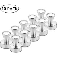 10 Stück Neodym-Magnete, kleine starke Magnete aus Edelstahl, für Magnettafeln und Kühlschrank von DPZO