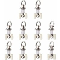 10 stück Vorhang Track Segelflugzeug Schiene Rollen Kunststoff Twin Rollen Aluminium Legierung 10 stück Vorhang Track Segelflugzeug Schiene Rollen Kunststoff Twin Rollen Aluminium Legierung von DPZO
