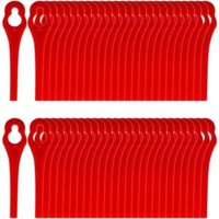 100 Stück Kunststoff-Ersatzklingen für Rasentrimmer, Rasenmäherklingen für Akku-Freischneider, Ersatz-Schneidklingen für Gartenrasen (L83 rot 10 x 5 100 Stück Kunststoff-Ersatzklingen für Rasentrimmer, Rasenmäherklingen für Akku-Freischneider, Ersatz-Schneidklingen für Gartenrasen (L83 rot 10 x 5 von DPZO