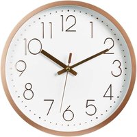 12" Moderne Wanduhr, geräuschlos, stumm, für Schlafzimmer, Küche, Wohnzimmer – Roségold 12" Moderne Wanduhr, geräuschlos, stumm, für Schlafzimmer, Küche, Wohnzimmer – Roségold von DPZO
