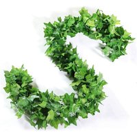12 Stück künstliche hängende Efeuranken, grüne Girlande für Büro, Küche und Hochzeitsdekoration (24 m) von DPZO