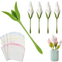 16-teiliger Serviettenhalter mit Rosenblüten, dekoratives Werkzeug mit 18 Gaze-Servietten von DPZO