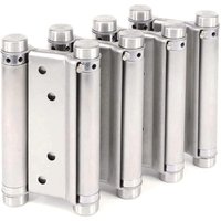 2 Paar verstellbare Schwingtürscharniere aus Edelstahl mit doppelter Wirkung, für Freegate-Theke, Café, Salon, perfekt selbstschließend, 125 mm, 5 von DPZO
