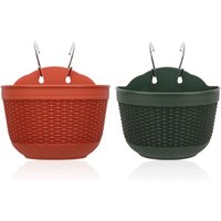 2 Stück Blumentöpfe zum Aufhängen aus Kunststoff mit Haken, Halterung für Garten, Zaun und Balkon 2 Stück Blumentöpfe zum Aufhängen aus Kunststoff mit Haken, Halterung für Garten, Zaun und Balkon von DPZO