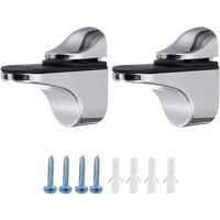 2 Stück Glasboden, Stabiler Regalträger Chrom, Kompatibel mit Böden bis 15 mm Dicke von DPZO