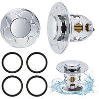 2 Stück Universelle Pop-Up Ablaufgarnitur mit Anti-Verstopfungs Filter - Waschbecken Sieb mit Haarfang & Überlauf - Für Küche, Bad und Gästetoilette 2 Stück Universelle Pop-Up Ablaufgarnitur mit Anti-Verstopfungs Filter - Waschbecken Sieb mit Haarfang & Überlauf - Für Küche, Bad und Gästetoilette von DPZO