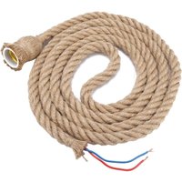2 m Retro-Pendelleuchte aus Hanfseil, Deckenleuchte für Restaurant und Bar, 85–265 V von DPZO