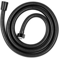 2 m Universal-Brauseschlauch aus Edelstahl – verdrehsicherer und korrosionsbeständiger Brauseschlauch, G1/2-Gewinde – Schwarz – INHHUB von DPZO