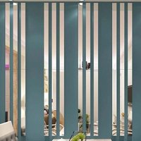 20 Stück Spiegel-Wandaufkleber, moderne 3D-Dekorspiegel für Wohnzimmer, Schlafzimmer, Silber, 5 x 50 cm 20 Stück Spiegel-Wandaufkleber, moderne 3D-Dekorspiegel für Wohnzimmer, Schlafzimmer, Silber, 5 x 50 cm von DPZO