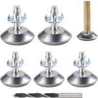 20 Stück verstellbare Möbelbeine M8 x 40 mm, verstellbare Nivellierfüße, Möbel-Einstellschrauben mit Klauenmutter und Bohrern, Metallbohrer für 20 Stück verstellbare Möbelbeine M8 x 40 mm, verstellbare Nivellierfüße, Möbel-Einstellschrauben mit Klauenmutter und Bohrern, Metallbohrer für von DPZO