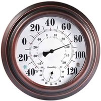 20 cm Retro-Thermometer-Hygrometer, antikes Eisen-Temperatur- und Feuchtigkeitsschalen-Messgerät für den Innen- und Außenbereich 20 cm Retro-Thermometer-Hygrometer, antikes Eisen-Temperatur- und Feuchtigkeitsschalen-Messgerät für den Innen- und Außenbereich von DPZO
