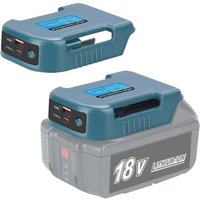 2er-Pack USB-Ladeadapter, kompatibel mit Ma Kita 18-V-Li-Ionen-Akku BL1830 BL1860 BL1850 BL1815, mit USB- und Typ-C-Schnellladeschnittstelle 2er-Pack USB-Ladeadapter, kompatibel mit Ma Kita 18-V-Li-Ionen-Akku BL1830 BL1860 BL1850 BL1815, mit USB- und Typ-C-Schnellladeschnittstelle von DPZO