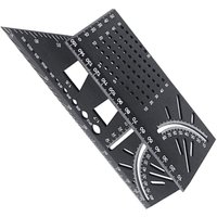 3D-Aluminiumlegierungswinkel, 45°/90°-Quadratmesslineal, Holzbearbeitungswerkzeug 62 x 215 x 73 mm - Schwarz 3D-Aluminiumlegierungswinkel, 45°/90°-Quadratmesslineal, Holzbearbeitungswerkzeug 62 x 215 x 73 mm - Schwarz von DPZO