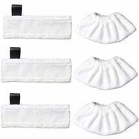 3er-Pack Mikrofaser-Ersatz-Mopptücher und 3er-Pack Mikrofasertücher für Kärcher Easy Fix SC1/SC2/SC3/SC4/SC5/SV7, Zubehörtuch für Kärcher Easy Fix – von DPZO