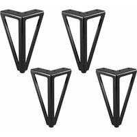 4 Stück 15 cm schwarze Möbelbeine aus Metall, Ersatz-Möbelbeine für Möbel, Schränke, Sofas und andere Möbelfüße. (15 cm, Hellschwarz) – INHHUB von DPZO