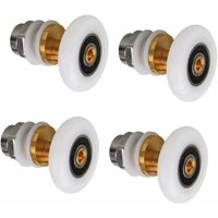 4 Stück Duschtürrollen, 25 mm Ersatzlager für Duschschiebetürrollen, für Ersatzrollen für Duschschiebetüren aus Glas von DPZO