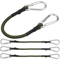 4er-Pack Spanngurte mit Karabiner, 30 cm Spanngurt mit Karabiner, elastisches Gepäckseil, robuste Spanngurte mit Haken für Camping, Planen, Zelt, von DPZO