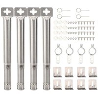 4er-Pack universell verstellbare Ersatz-Rohrbrenner aus Edelstahl, ausziehbar von 31 cm auf 42 cm, passend für die meisten Gasgrills von DPZO
