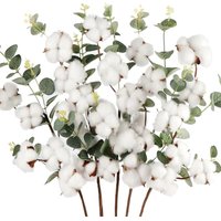 5 Baumwollstiele, künstliche Baumwollblumen von DPZO
