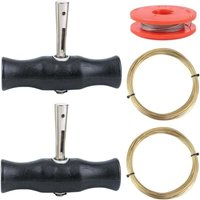 5-teiliges Universalwerkzeug zum Entfernen von Windschutzscheiben, Auto-Windschutzscheibenwerkzeuge, Glasschneidedraht, 3 Schneiddrähte und 2 von DPZO