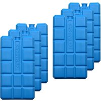 【6 Stück】Eisblöcke für Kühltasche • Kühlakku mit 12 Stunden Kühlleistung (200g/Stück) • 8.1x15.2x2.2cm • Ideal für Isoliertasche, Kühlbox, Lunchbox & von DPZO