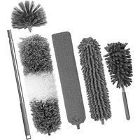 6-teiliger Teleskop-Staubwedel, Spinnennetz-Staubwedel, waschbare Mikrofaser-Staubwedel mit verschiedenen Reinigungsköpfen, Teleskop-Staubwedel für 6-teiliger Teleskop-Staubwedel, Spinnennetz-Staubwedel, waschbare Mikrofaser-Staubwedel mit verschiedenen Reinigungsköpfen, Teleskop-Staubwedel für von DPZO