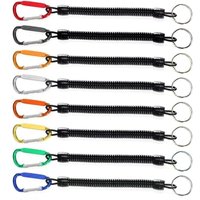 8 Stück mehrfarbige Angel-Lanyards, einziehbares Sicherheitsseil mit Karabiner für Boote 8 Stück mehrfarbige Angel-Lanyards, einziehbares Sicherheitsseil mit Karabiner für Boote von DPZO