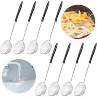 8-teiliges Fondue Sieb Set Edelstahl - Mit Langem Griff für Hot Pot, Bubble Tea - 8cm Durchmesser, 29.5cm Länge - Spülmaschinengeeignet von DPZO