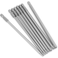Dpzo - 8-teiliges langes Torx-Bit-Set – 1/4 Zoll magnetischer Sternkopf, 150 mm langer Sechskantschaft, Torx-Elektrowerkzeug-Set (8 Stück 150 mm) von DPZO