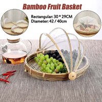 Bambus-Obstkorb mit Moskitonetz Obst (42x29cm) von DPZO