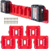 Batteriehalter für Milwaukee M18 18V-Batterien, Wandhalterung für Arbeitswagenregal, Werkzeugkasten, 10er-Pack von DPZO