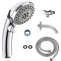 Chrom-Duschkopf mit 5 Düsen, Antikalk-Handbrause und Universalhalterung Chrom-Duschkopf mit 5 Düsen, Antikalk-Handbrause und Universalhalterung von DPZO