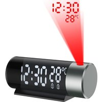 Deckenprojektor-Wecker, 180°-Digitaluhr mit Temperatur, einstellbarer Helligkeit Deckenprojektor-Wecker, 180°-Digitaluhr mit Temperatur, einstellbarer Helligkeit von DPZO