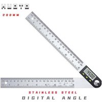 Digitaler Winkelmesser 0–200 mm, digitaler Winkelmesser 0–360 °, 2-in-1-Digital-Winkelmesser aus Edelstahl mit LCD-Display, Winkelmessung für von DPZO