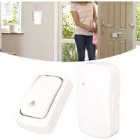 Drahtlose Türklingel Voice Intercom ABS Loch-freies für Haus und Zimmer EU Stecker 100-230V--INHHUB von DPZO