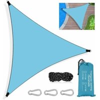 Dreieckiges Sonnensegel, 3 x 3 x 3 m, wasserdichtes dreieckiges Schattentuch, mit UV-Schutz und atmungsaktivem HDPE-Schattentuch, mit Seil, für Dreieckiges Sonnensegel, 3 x 3 x 3 m, wasserdichtes dreieckiges Schattentuch, mit UV-Schutz und atmungsaktivem HDPE-Schattentuch, mit Seil, für von DPZO