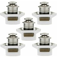 Druckknopfriegel, 20 mm, schlüsselloser Riegel, 5 Stück, Schranktürknaufriegel, Möbelverriegelungsriegel für Wohnmobil, Wohnwagen, Schublade, Druckknopfriegel, 20 mm, schlüsselloser Riegel, 5 Stück, Schranktürknaufriegel, Möbelverriegelungsriegel für Wohnmobil, Wohnwagen, Schublade, von DPZO