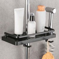Duschregal, Duschseifenhalter, Badezimmer-Duschaufbewahrung, ohne Bohren, rostbeständig, selbstklebende Wandhalterung mit Duschseifenschalenhaken und Duschregal, Duschseifenhalter, Badezimmer-Duschaufbewahrung, ohne Bohren, rostbeständig, selbstklebende Wandhalterung mit Duschseifenschalenhaken und von DPZO