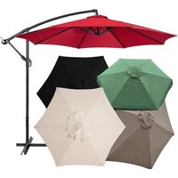 Ersatzbezüge, universeller Ersatzschirm für Garten, Terrasse, Hof, Strand, Pool, Marktschirm, 3 m/8 Rippen, Weiß von DPZO