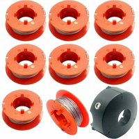 Ersatzfadenspule für Freischneider Bosch ART 23, 26, 30 Combitrim, Easytrim, Verkauf mit Schutzhülle, Modell F016L71088 (8 Spulen + 1 Ersatzfadenspule für Freischneider Bosch ART 23, 26, 30 Combitrim, Easytrim, Verkauf mit Schutzhülle, Modell F016L71088 (8 Spulen + 1 von DPZO