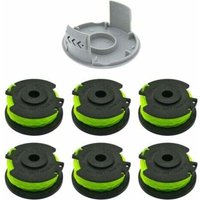 Ersatzspule für Ryobi RAC142 36V Bürste, Rasenmäherzubehör, Ersatzspule für Rasenmäher, für RLT36B33 und RY36LT33A-0 Radiobürsten (6 Spulen + 1 Kappe) von DPZO